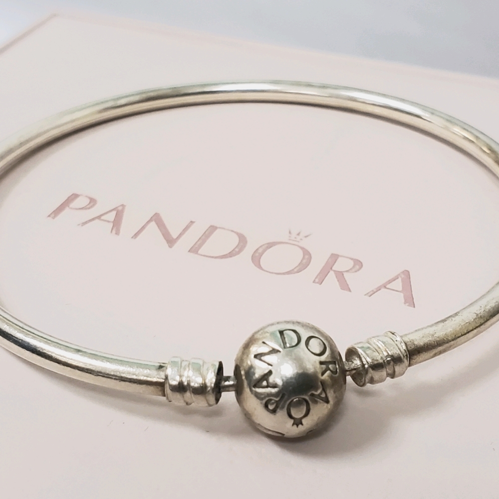 PANDORA Bangle Charm Bracelet 7.5"